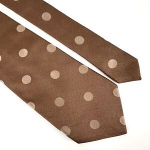 NWT Banana Republic Men's 100% Silk Polka Dot Woven Made In Italy Tie‎ Fawn Tan